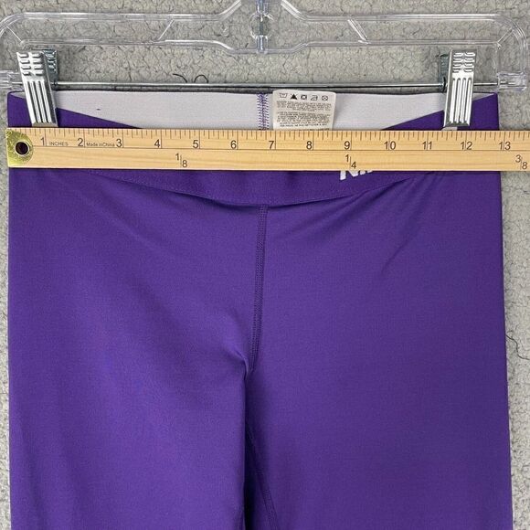 NIKE Dri Fit Pro Base Layer Womans Capri Athletic Medium Purple - Picture 5 of 10